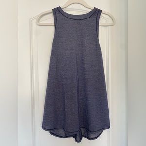 Lululemon Hot Like Agni Singlet Heathered Astro Blue EUC Medium No Size Dot